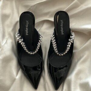 Jeffrey Campbell - Rhinestone-Patten-Leather Pumps - Size 8